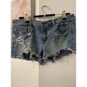 AE shortie super stretch denim shorts
